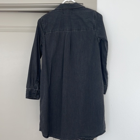 Madewell weathered black button-down shirt dress xs - Picture 7 of 13